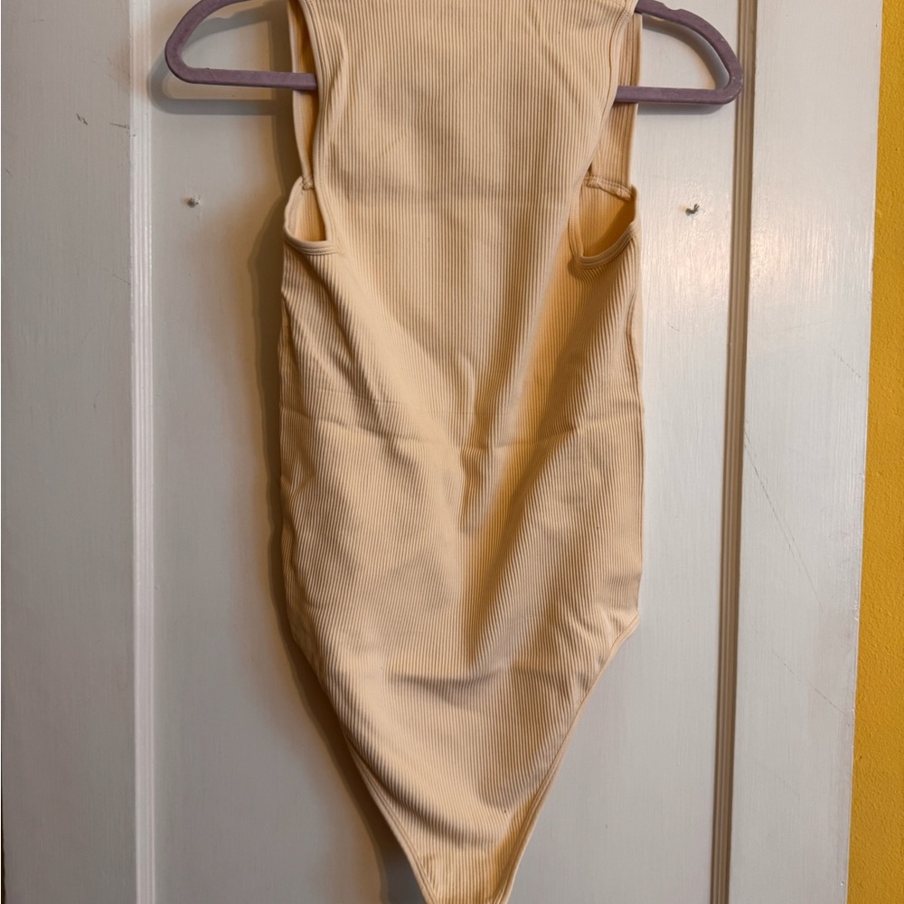 Cream Ribbed Bodysuit - Picture 2 of 3